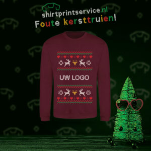 Kersttrui donkerrood